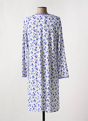 Chemise de nuit imprimé fleurs bleu LOHE femme
