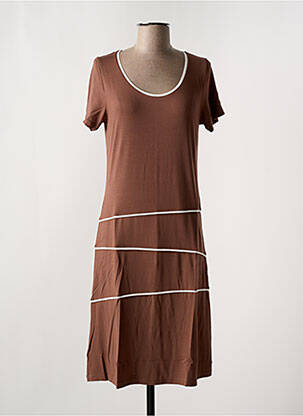 Chemise de nuit stretch marron LINGELOR femme