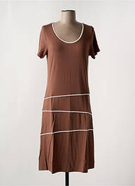Chemise de nuit stretch marron LINGELOR femme