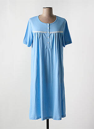 Chemise de nuit stretch bleu JULIE femme