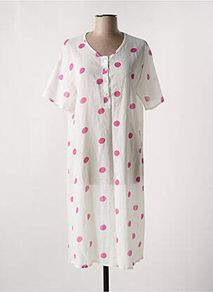 Chemise de nuit imprimé pois rose JULIE femme