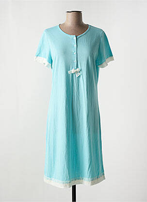 Chemise de nuit stretch bleu JULIE femme