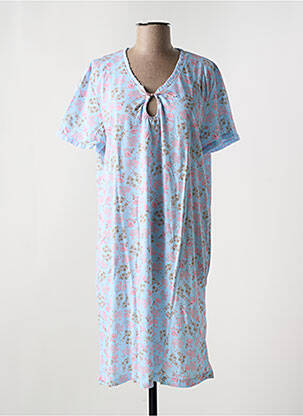 Chemise de nuit imprimé fleurs bleu LINGELOR femme