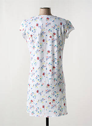 Chemise de nuit imprimé fleurs blanc ESKIMO femme