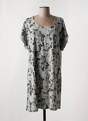 Chemise de nuit imprimé fleurs gris ANTIGEL femme