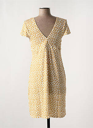 Chemise de nuit col v jaune ANTIGEL femme
