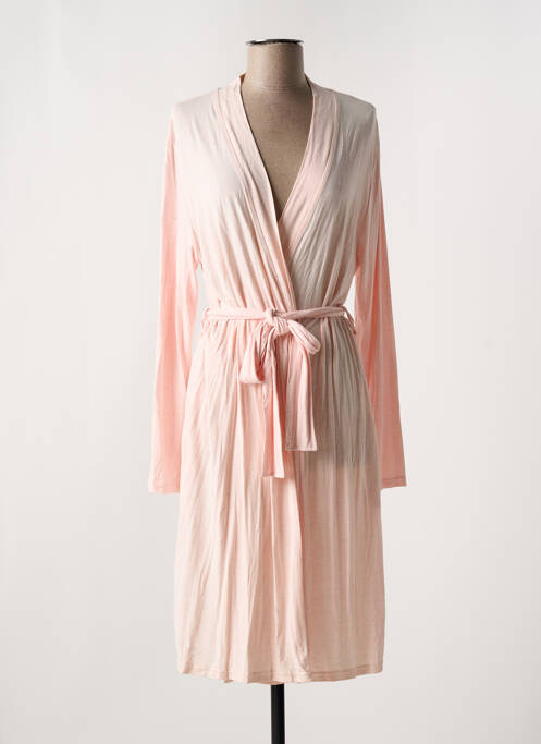 Robe de chambre tissage jersey rose LINGELOR femme
