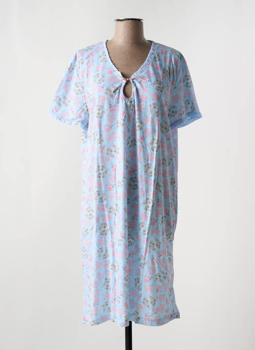 Chemise de nuit imprimé fleurs bleu LINGELOR femme