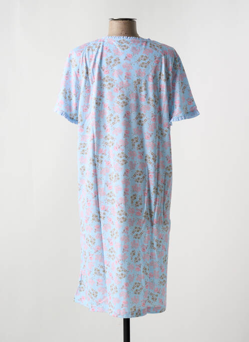 Chemise de nuit imprimé fleurs bleu LINGELOR femme