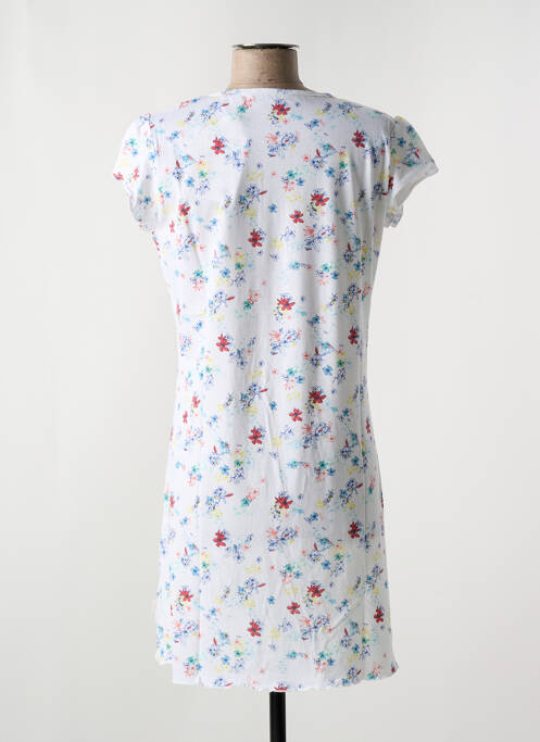 Chemise de nuit imprimé fleurs blanc ESKIMO femme