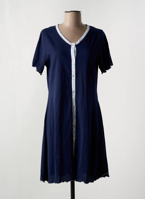 Chemise de nuit stretch bleu JULIA femme