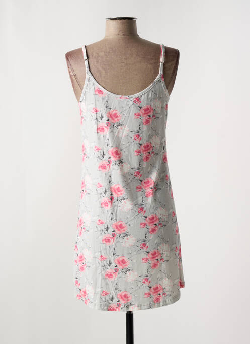 Nuisette/combinette col rond gris JULIE femme