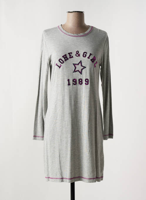 Chemise de nuit gris LOHE pour femme