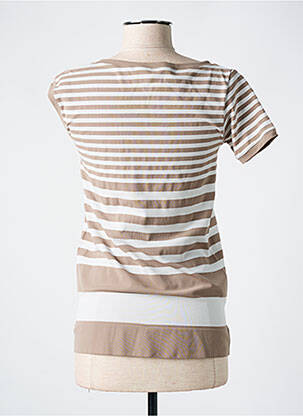 Top imprimé fantaisie manches courtes beige LE BOURGET femme