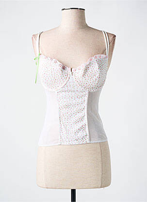 Top/caraco bretelles élastiquées ajustables blanc RAGNO femme