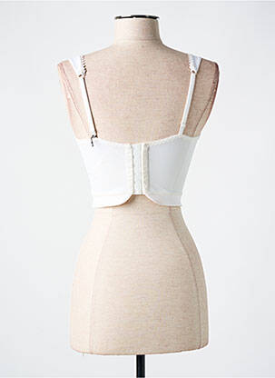 Corset haut soutien-gorge emboitant blanc BARBARA femme
