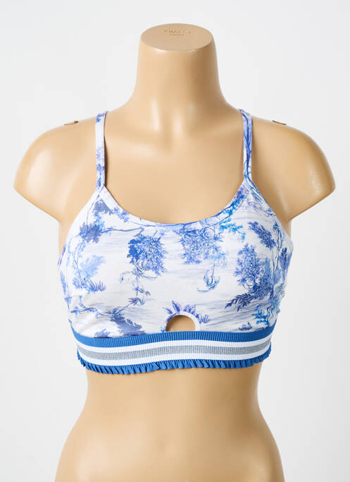Soutien-gorge sans armature brassieres bleu ANTIGEL femme