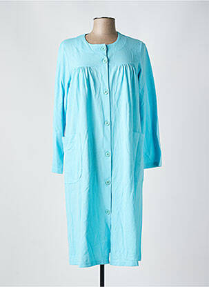 Robe de chambre stretch bleu JULIE femme