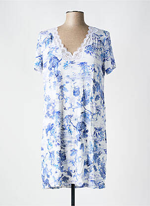 Chemise de nuit stretch bleu ANTIGEL femme
