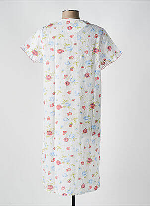 Chemise de nuit imprimé fleurs blanc PRIMA ROSA femme