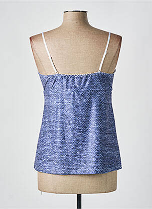 Top stretch fines bretelles bleu ANTIGEL femme