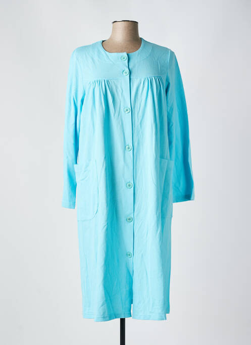 Robe de chambre stretch bleu JULIE femme