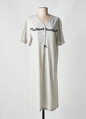 Chemise de nuit col v gris PRIMA ROSA femme