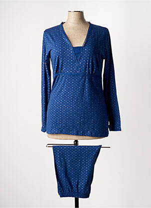 Pyjama col v bleu ESKIMO femme