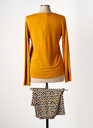 Pyjama coupe droite jaune EIC-PI HAPPY PEOPLE femme