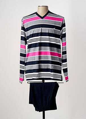 Pyjama col v noir LOHE femme