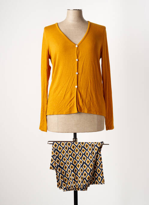 Pyjama jaune EIC-PI HAPPY PEOPLE pour femme