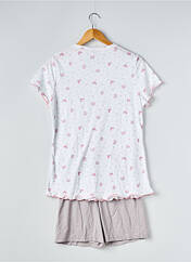 Pyjashort blanc PRIMA ROSA pour femme seconde vue