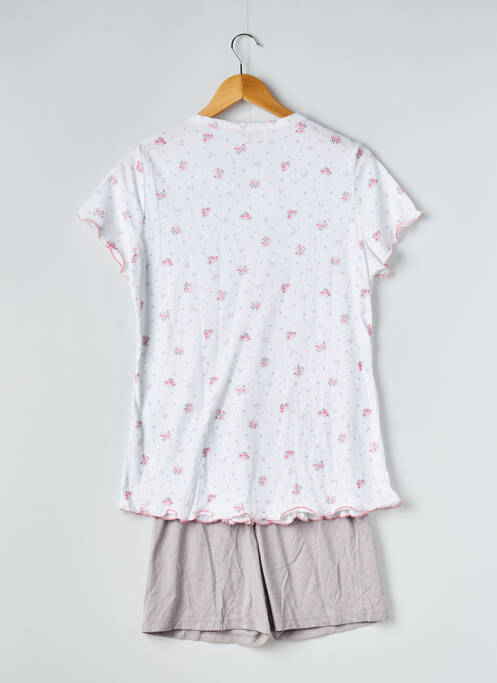 Pyjashort blanc PRIMA ROSA pour femme