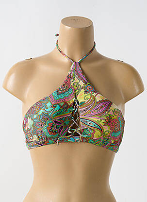 Haut de maillot de bain stretch bralettes vert LULI FAMA femme