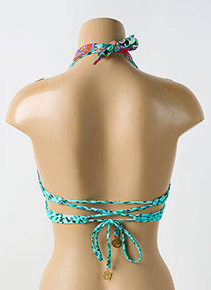 Haut de maillot de bain stretch haut soutien-gorge emboitant bleu LULI FAMA femme
