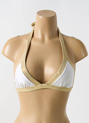 Haut de maillot de bain stretch haut soutien-gorge avec mousse de rembourrage amovible or LULI FAMA femme