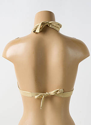 Haut de maillot de bain stretch haut soutien-gorge avec mousse de rembourrage amovible or LULI FAMA femme