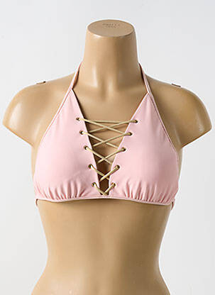 Haut de maillot de bain stretch haut soutien-gorge avec mousse de rembourrage amovible rose LULI FAMA femme