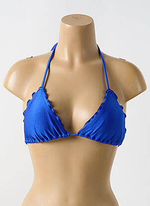 Haut de maillot de bain stretch haut soutien-gorge avec mousse de rembourrage amovible bleu LULI FAMA femme