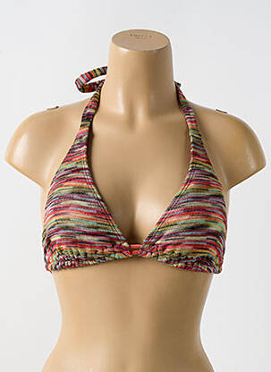 Haut de maillot de bain stretch haut soutien-gorge avec mousse de rembourrage amovible orange LULI FAMA femme
