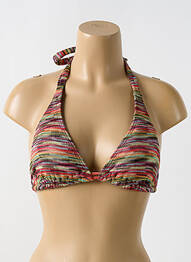 Haut de maillot de bain stretch haut soutien-gorge avec mousse de rembourrage amovible orange LULI FAMA femme