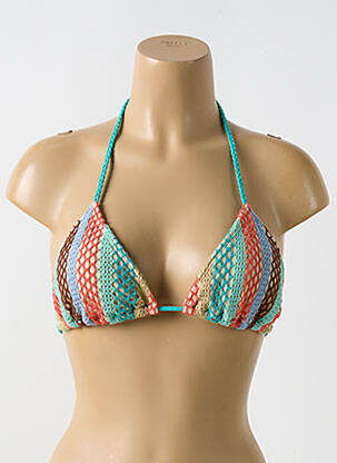 Haut de maillot de bain stretch haut soutien-gorge avec mousse de rembourrage amovible bleu LULI FAMA femme