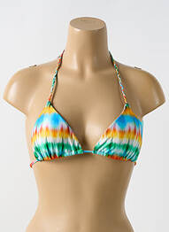 Haut de maillot de bain stretch haut soutien-gorge avec mousse de rembourrage amovible bleu LULI FAMA femme