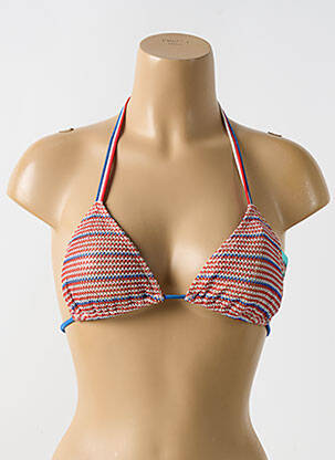 Haut de maillot de bain stretch haut soutien-gorge avec mousse de rembourrage amovible rouge LULI FAMA femme