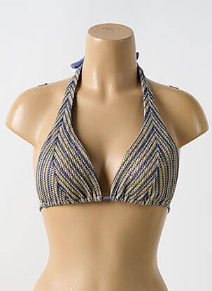 Haut de maillot de bain stretch haut soutien-gorge avec mousse de rembourrage amovible bleu LULI FAMA femme