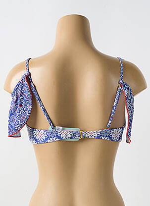 Haut de maillot de bain stretch haut soutien-gorge avec mousse de rembourrage amovible bleu LULI FAMA femme