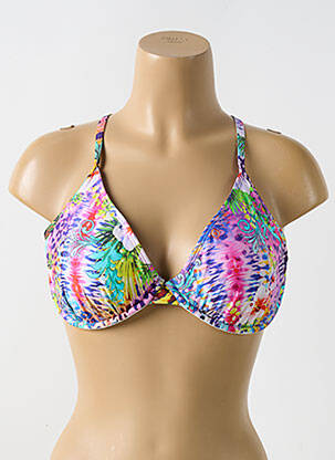 Haut de maillot de bain stretch haut soutien-gorge avec mousse de rembourrage amovible rose LULI FAMA femme