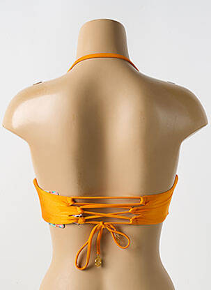 Haut de maillot de bain stretch haut soutien-gorge balconnet orange LULI FAMA femme