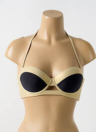 Haut de maillot de bain stretch haut soutien-gorge moulé or LULI FAMA femme