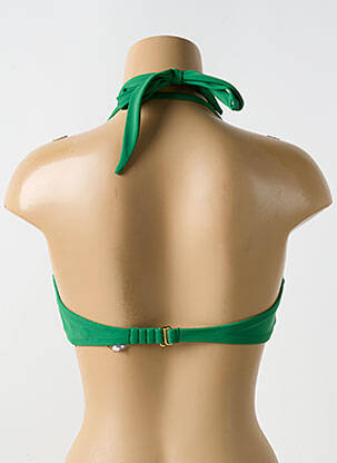 Haut de maillot de bain stretch haut soutien-gorge moulé vert LULI FAMA femme